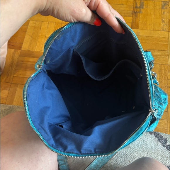 Y2K 90: Stylish Blue Quilted Women's Bag - I think it’s leather but not 100 sure - Picture 8 of 8